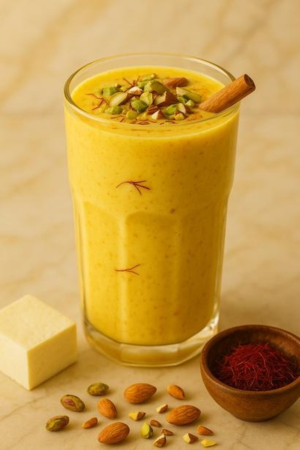 Cardamom Paneer Saffron Smoothie, made with EcoNfuse Cardamom liquid spice extract