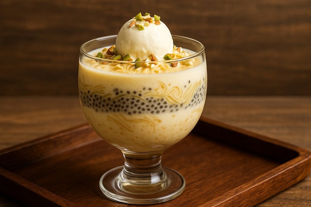 Cardamom Rabri Malai Falooda, made with EcoNfuse Cardamom liquid spice extract