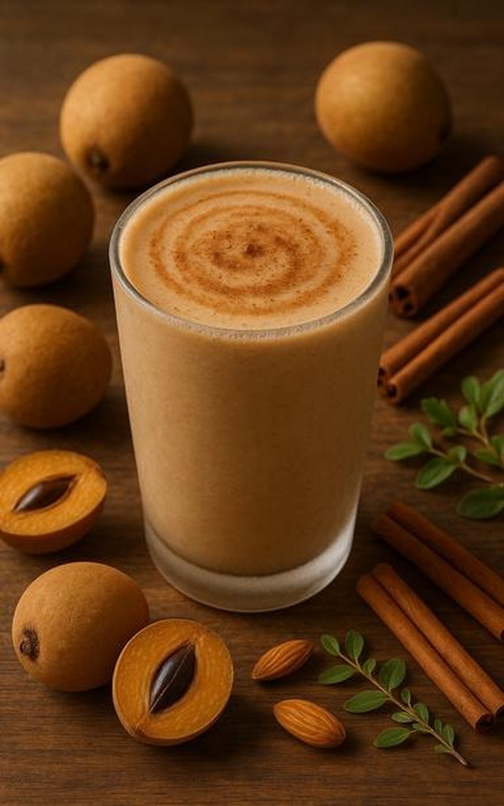 Cinnamon Chikoo Shake, made with EcoNfuse Cinnamon Vanilla liquid spice extract