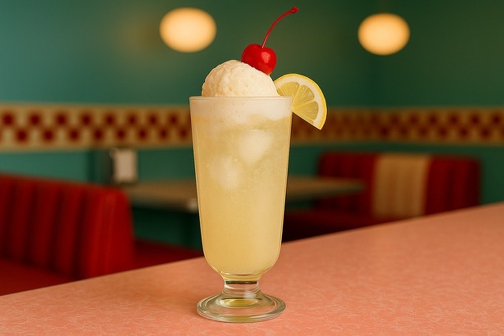 Cinnamon Vanilla Custard Float, made with EcoNfuse Cinnamon Vanilla liquid spice extract