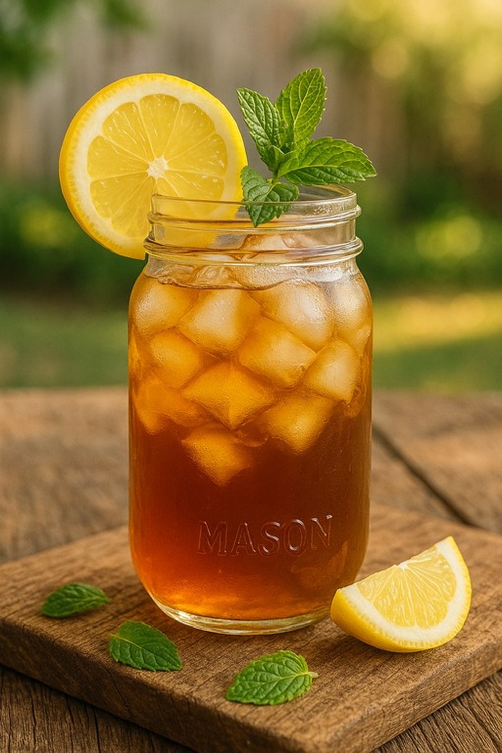 Citrus Mint Lemon Iced Tea, made with EcoNfuse Citrus Mint Blend liquid spice extract