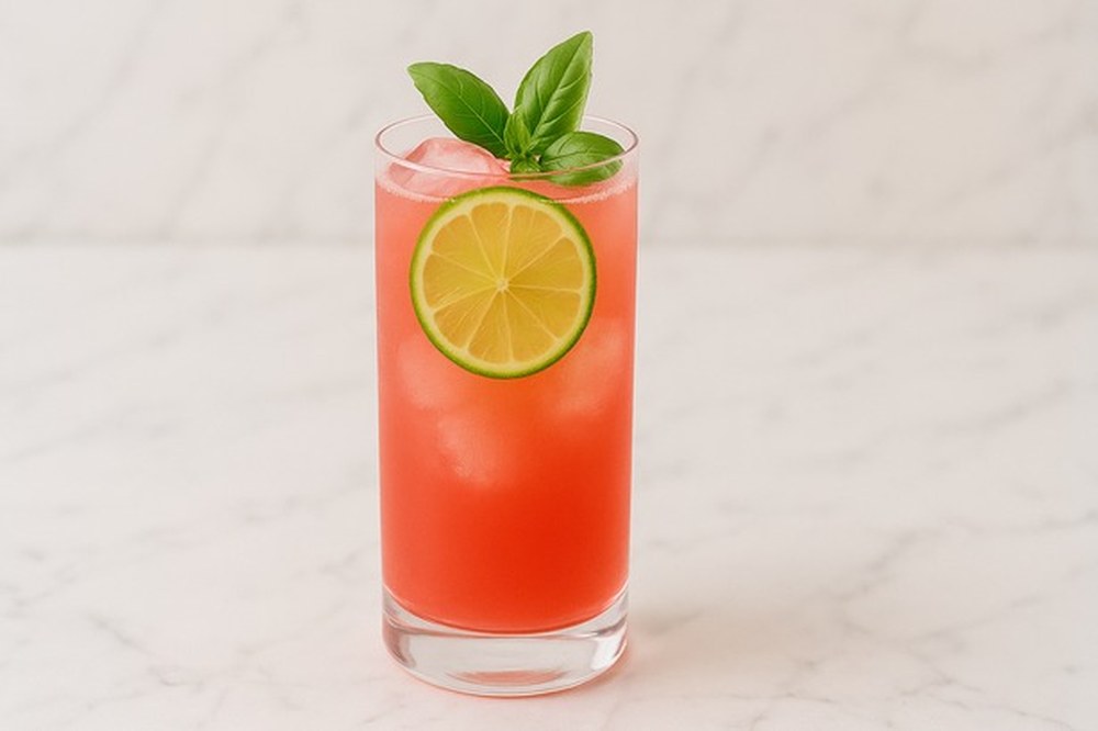 Citrus Mint Watermelon Sparkle, made with EcoNfuse Citrus Mint Blend liquid spice extract