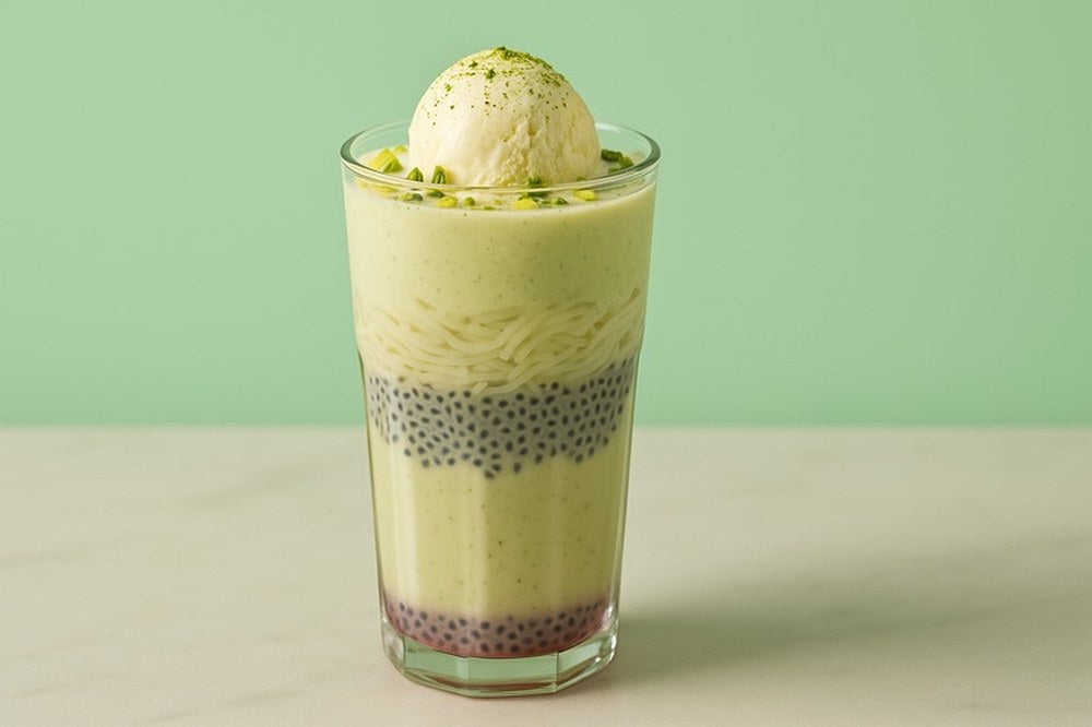 Elaichi Milk Falooda, made with EcoNfuse Cardamom liquid spice extract