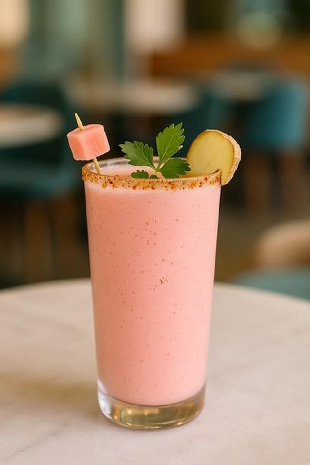 Ginger Lemon Guava Yogurt Shot, made with EcoNfuse Ginger Lemon liquid spice extract
