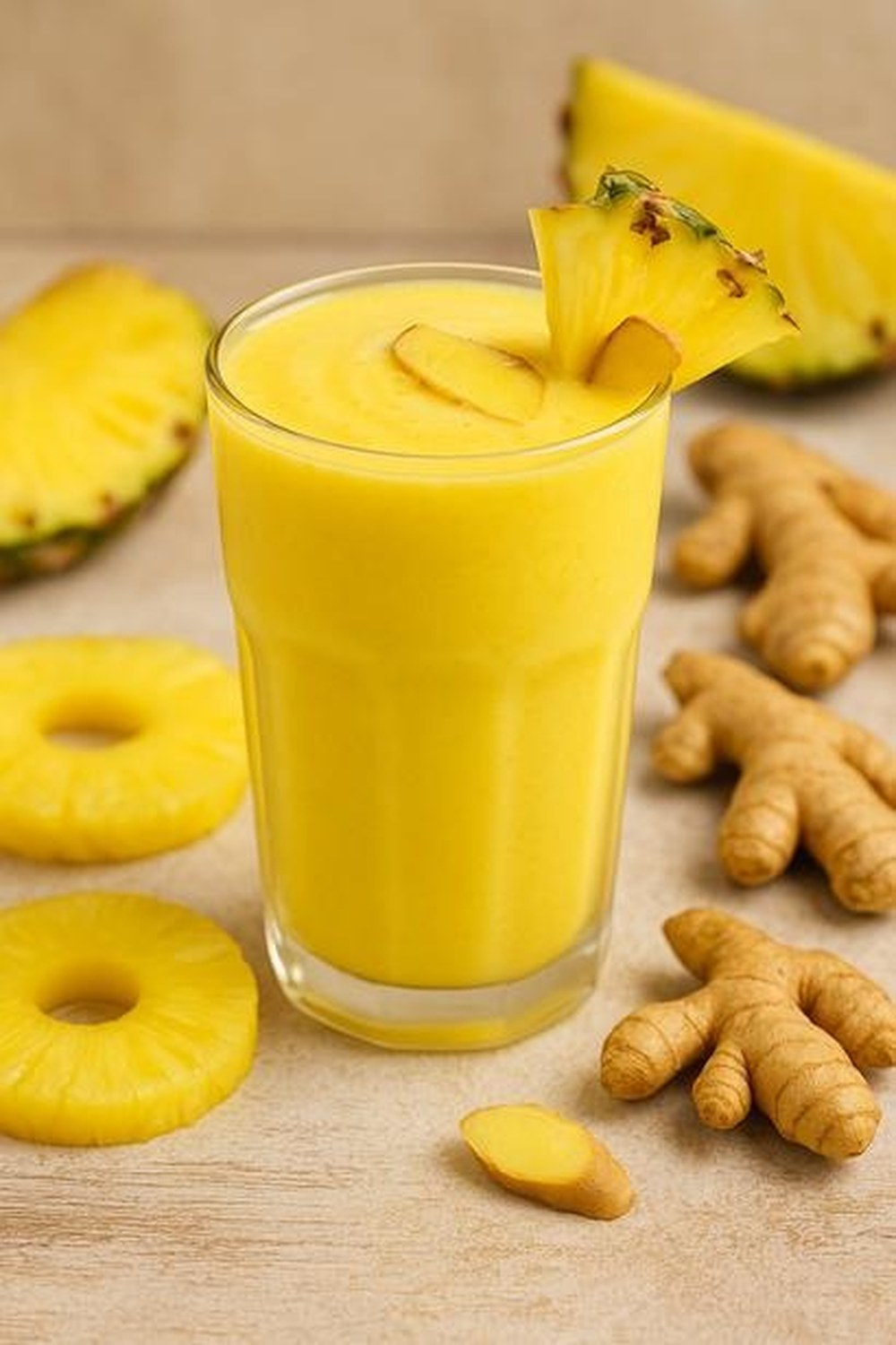 Ginger Lemon Pineapple Smoothie, made with EcoNfuse Ginger Lemon liquid spice extract