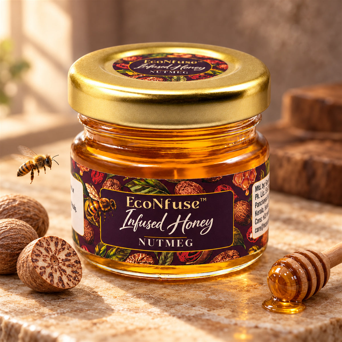 Nutmeg Infused Honey, 40 g