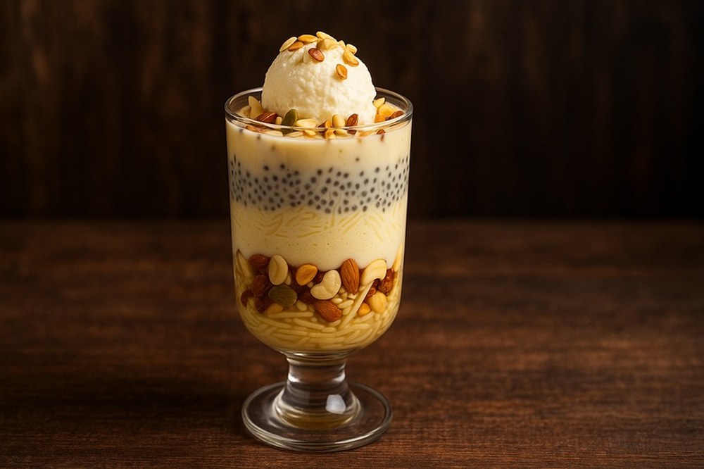 Cardamom Dry Fruit Falooda, made with EcoNfuse Cardamom liquid spice extract