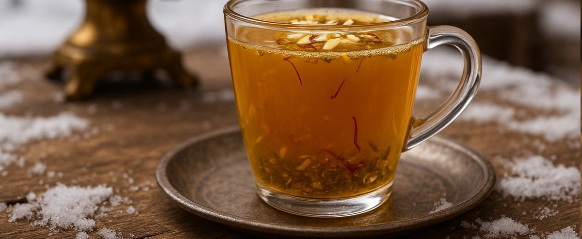 Cardamom Kashmiri Kahwa, made with EcoNfuse Cardamom liquid spice extract