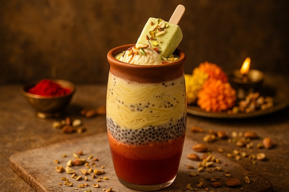 Cardamom Kulfi Falooda, made with EcoNfuse Cardamom liquid spice extract