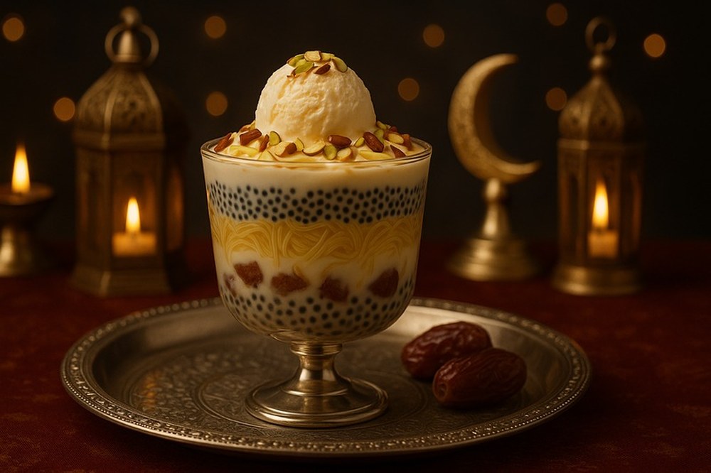 Cardamom Sheer Khurma Falooda, made with EcoNfuse Cardamom liquid spice extract