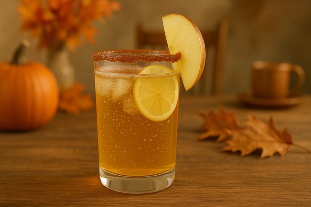 Cinnamon Vanilla Caramel Apple Sparkle, made with EcoNfuse Cinnamon Vanilla liquid spice extract