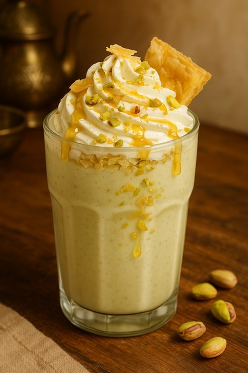 Cinnamon Vanilla Pistachio Baklava Shake, made with EcoNfuse Cinnamon Vanilla liquid spice extract