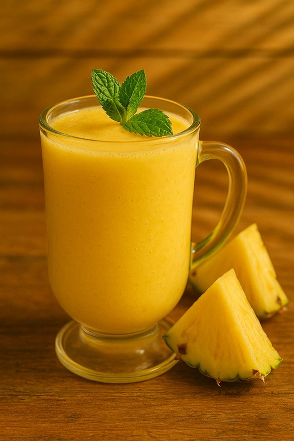 Citrus Mint Pineapple Protein Shake, made with EcoNfuse Citrus Mint Blend liquid spice extract