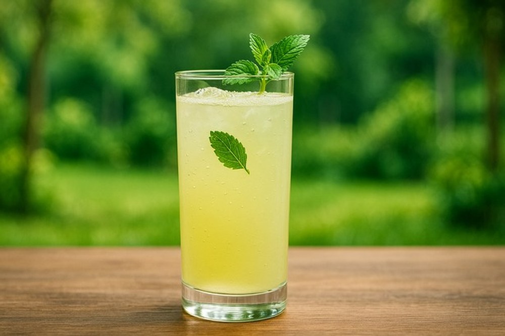 Herbal Tulsi Lemon Mint Splash, made with EcoNfuse Herbal Spice Blend liquid spice extract