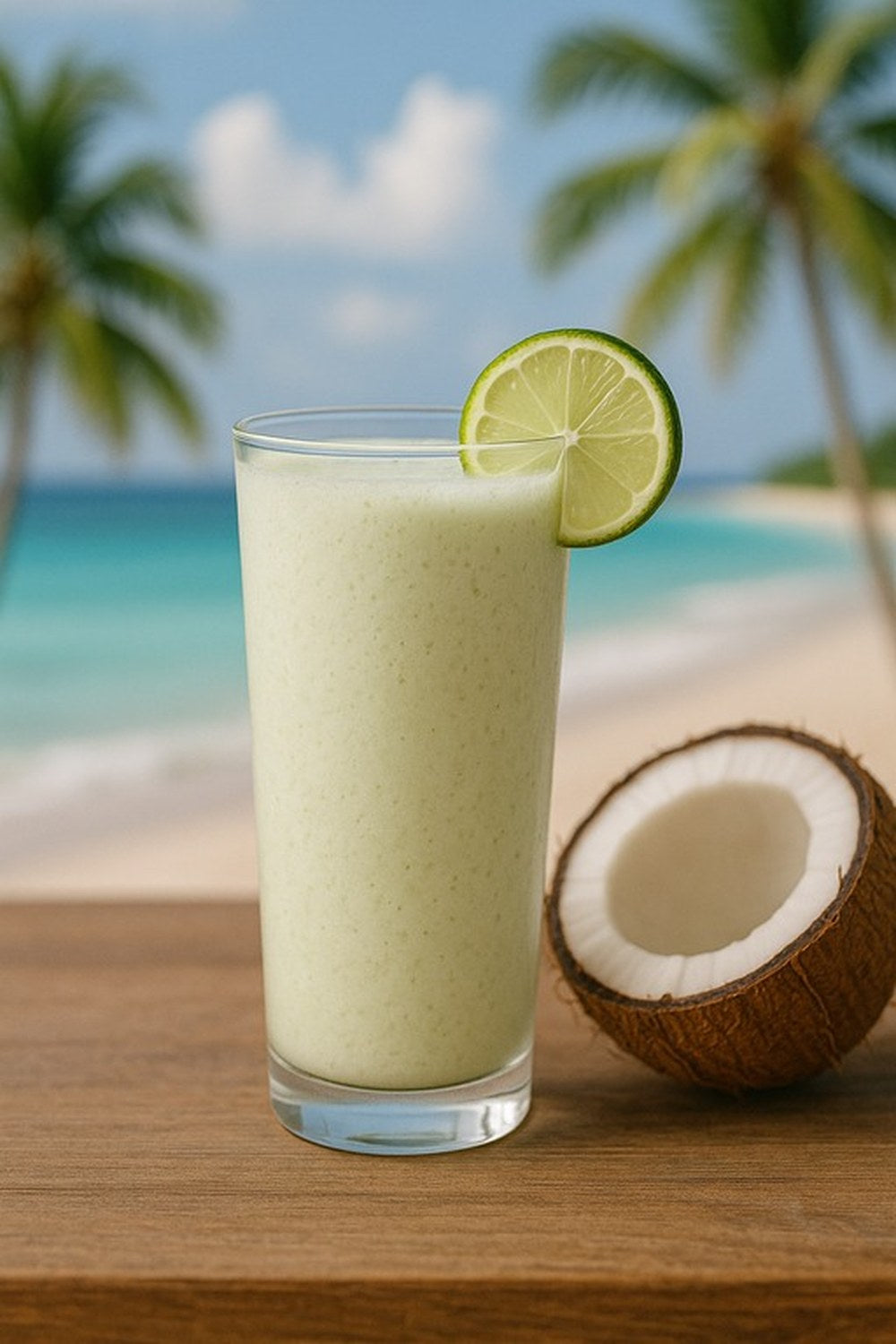 Lemongrass Coconut Lime Protein Shake, made with EcoNfuse Lemongrass Citrus Blend liquid spice extract