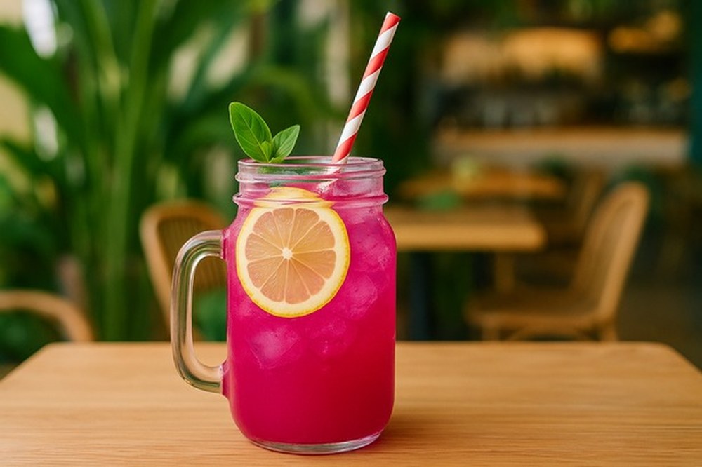 Lemongrass Dragonfruit Lemonade, made with EcoNfuse Lemongrass Citrus Blend liquid spice extract