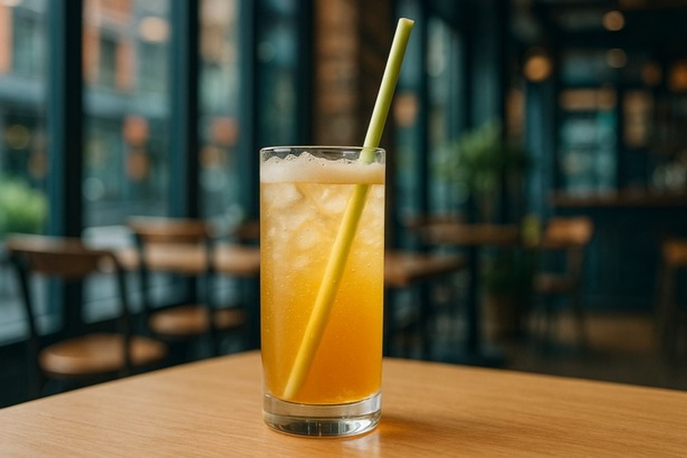 Lemongrass Ginger Zest Cooler, made with EcoNfuse Lemongrass Citrus Blend liquid spice extract