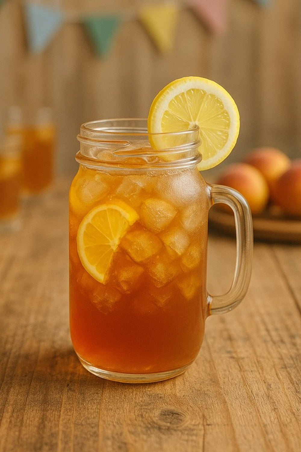 Lemongrass Peach Iced Tea, made with EcoNfuse Lemongrass Citrus Blend liquid spice extract