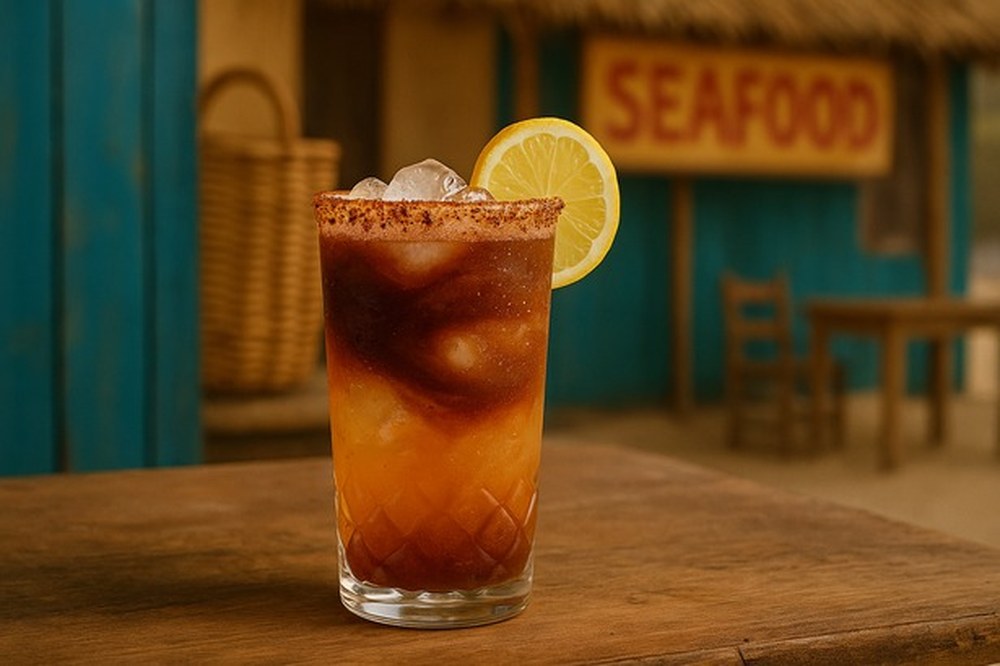 Pani Puri Tamarind Refresher, made with EcoNfuse Pani Puri Masala liquid spice extract