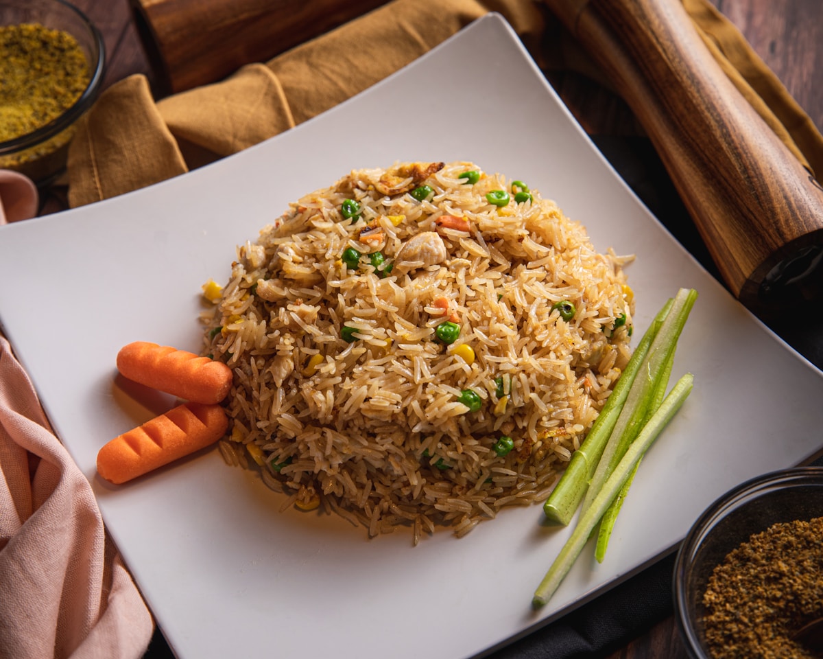Peri Peri Fried Rice, made with EcoNfuse Peri Peri liquid spice extract