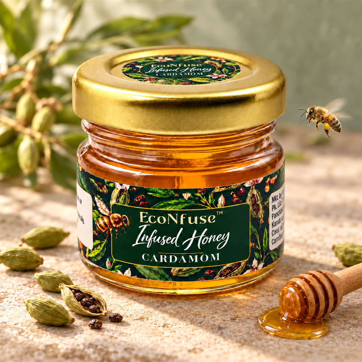 Cardamom Infused Honey, 40 g